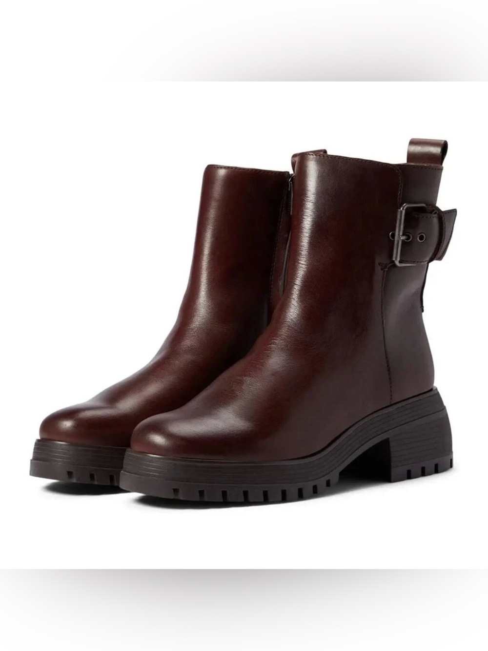 Franco Sarto Jersey Platform Lug Sole Boots Size 9